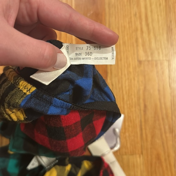 Vintage Eileen West Matching Gingham Bra Panty Set - Picture 5 of 6